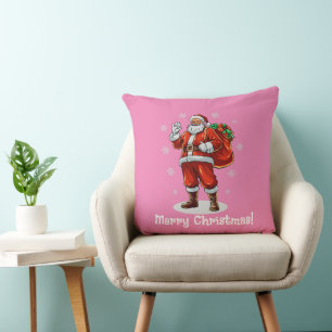 Klassischer Weihnachtsmann bringt Weihnachtsgesche Kissen