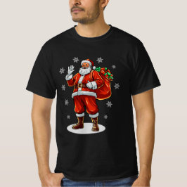 Klassischer Weihnachtsmann bringt Weihnachtsgesche T-Shirt