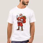 Klassischer Weihnachtsmann bringt Weihnachtsgesche T-Shirt (Vorderseite)