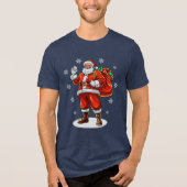 Klassischer Weihnachtsmann bringt Weihnachtsgesche Tri-Blend Shirt (Vorderseite)