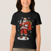 Klassischer Weihnachtsmann bringt Weihnachtsgesche Tri-Blend Shirt (Vorderseite)