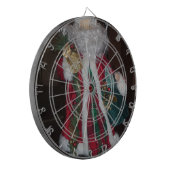 Klassischer Weihnachtsmann: Ein zeitloses Urlaubss Dartscheibe (Vorderseite Links)