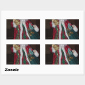 Klassischer Weihnachtsmann: Ein zeitloses Urlaubss Rechteckiger Aufkleber (Blatt)