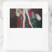 Klassischer Weihnachtsmann: Ein zeitloses Urlaubss Rechteckiger Aufkleber (Tasche)