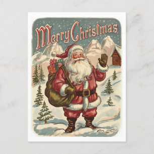 Klassischer Weihnachtsmann Feiertagspostkarte