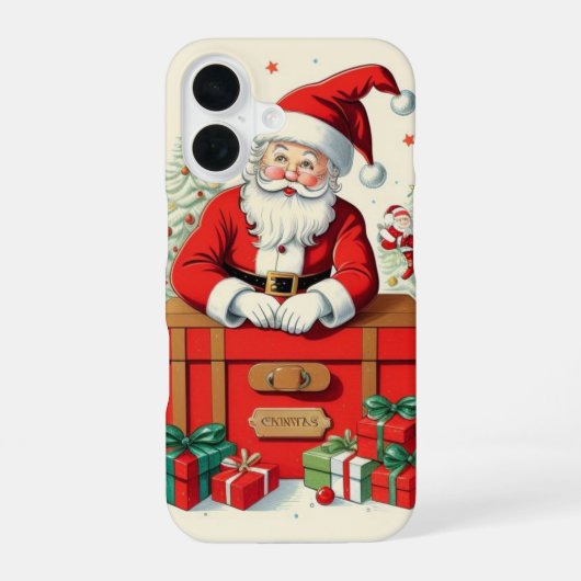 Klassischer Weihnachtsmann iPhone 16 Hülle (Rückseite)