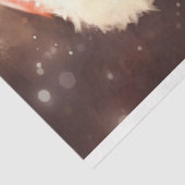 Klassischer Weihnachtsmann lächelt mit rotem Hut Seidenpapier (Ausschnitt)