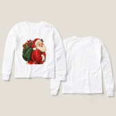 Klassischer Weihnachtsmann mit Geschenk | Feiertag (Design Vorderseite & Rückseite)