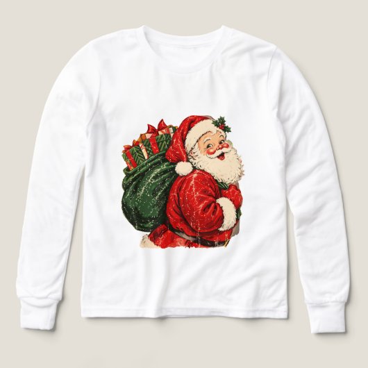 Klassischer Weihnachtsmann mit Geschenk | Feiertag (Design Vorderseite)