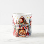 Klassischer Weihnachtsmann mit Kamin Weihnachten Kaffeetasse (Mittel)