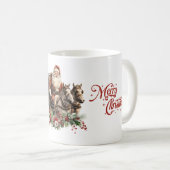 Klassischer Weihnachtsmann mit Pferden Kaffeetasse (VorderseiteRechts)