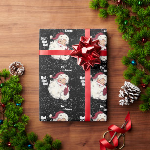 Klassischer Weihnachtsmann mit Schneefall Weihnach Geschenkpapier