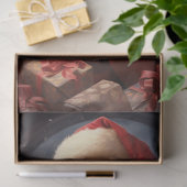Klassischer Weihnachtsmann mit Weihnachtsgeschenke Seidenpapier (Geschenk)
