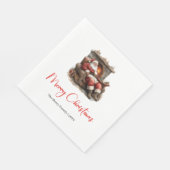 Klassischer Weihnachtsmann Moderner gemütlicher We Serviette (Ecke)