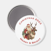 Klassischer Weihnachtsmann Reitstall Magnet (Vorderseite/Rückseite)