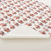 Klassischer Weihnachtsmann rot-weiß Sherpadecke (3/4)