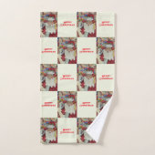 Klassischer Weihnachtsmann überprüft es zweimal im Badhandtuch Set (Handtuch)