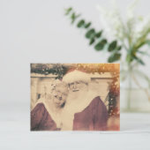 Klassischer Weihnachtsmann und Frau Claus Feiertagspostkarte (Stehend Vorderseite)