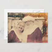 Klassischer Weihnachtsmann und Frau Claus Feiertagspostkarte (Vorne/Hinten)