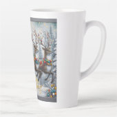 Klassischer Weihnachtsmann und Rentiere Milchtasse (Rechts)