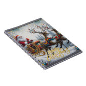 Klassischer Weihnachtsmann und Rentiere Notizblock (Rechte Seite)