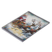 Klassischer Weihnachtsmann und Rentiere Notizblock (Linke Seite)