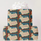 Klassischer Weihnachtsmann zum Weihnachtsfeiertag Geschenkpapier