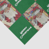 Klassischer Weihnachtsmann - Zwei Feiertage grün p Seidenpapier (Detail)