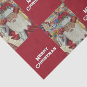Klassischer Weihnachtsmann - Zweimal Urlaub Burgun Seidenpapier (Detail)