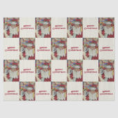 Klassischer Weihnachtsmann - Zweimal Urlaub in Wei Seidenpapier (Vorderseite)