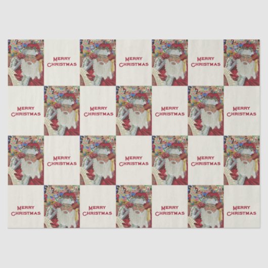 Klassischer Weihnachtsmann - Zweimal Urlaub in Wei Seidenpapier (Vorderseite)