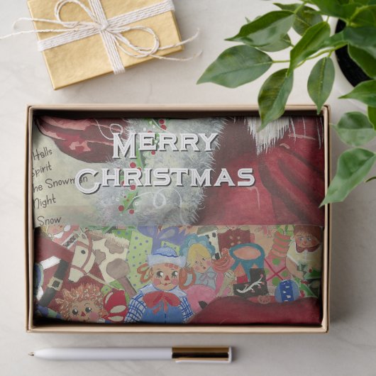 Klassischer Weihnachtsmann - Zweitägiges Kunstwerk Seidenpapier (Geschenk)