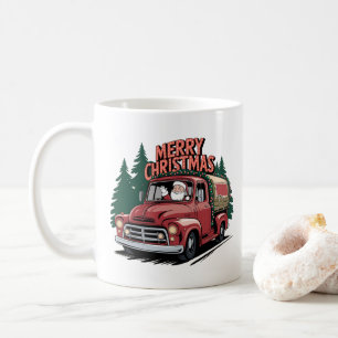 Klassischer Weihnachtstruck im Stil der 1950er Jah Kaffeetasse
