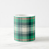 Klassischer Weihnachtsurlaub Green Tartan Kariert Kaffeetasse (Mittel)