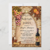 Klassischer Wein oder Weinberg Bachelorette Einlad Einladung (Vorderseite)