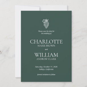 Klassischer Weinkeller Napa Italien Hochzeit in Ur Save The Date