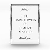 Klassischer weißer Badezimmervorraum Makeup Handtu Fotoblock (Vorderseite)