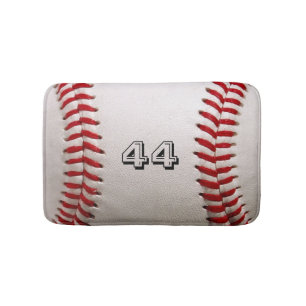 Klassischer weißer Baseball mit benutzerdefinierte Badematte