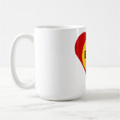 Klassischer weißer Becher AMOUR GOLF Kaffeetasse (Links)