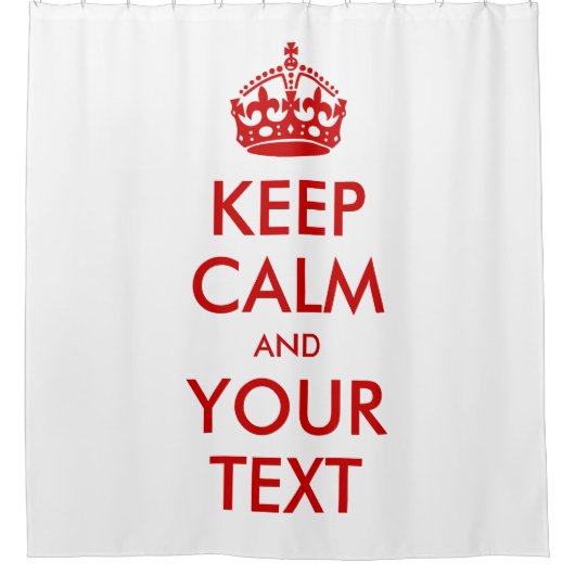 Klassischer, weißer Behalt und benutzerdefinierter Duschvorhang (Vorderseite)