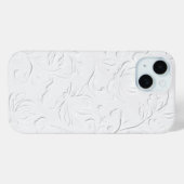 Klassischer weißer Blumenkohl mit Embossed Phone C Case-Mate iPhone Hülle (Rückseite (Horizontal))