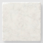 Klassischer weißer Carrara-Marmor Steinuntersetzer (Vorderseite)