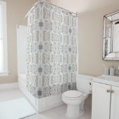 Klassischer weißer Duschvorhang (Beispiel)