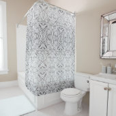 Klassischer weißer Duschvorhang Art 2 (Beispiel)