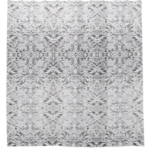 Klassischer weißer Duschvorhang Art 2 (Vorderseite)