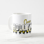 Klassischer weißer Hintergrund Hollywood Kaffeetasse (Vorderseite Links)