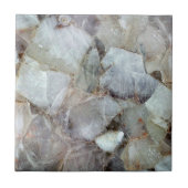 Klassischer weißer Quarz Print Backsplash Fliese (Vorderseite)