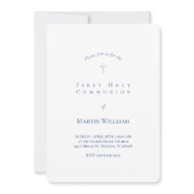 klassischer weißer und blauer First Communityboy