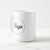 Klassischer weißer Werbe-Logo-Mug 15oz Kaffeetasse (Vorderseite Links)