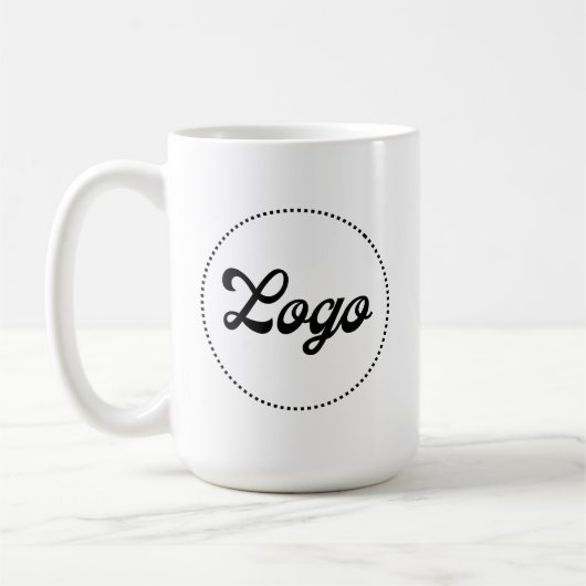 Klassischer weißer Werbe-Logo-Mug 15oz Kaffeetasse (Links)